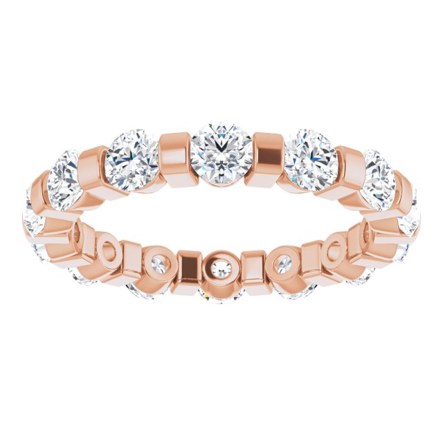 1.60 ct. Round Diamond Eternity Band Bar Set Diamond Ring-VIRABYANI